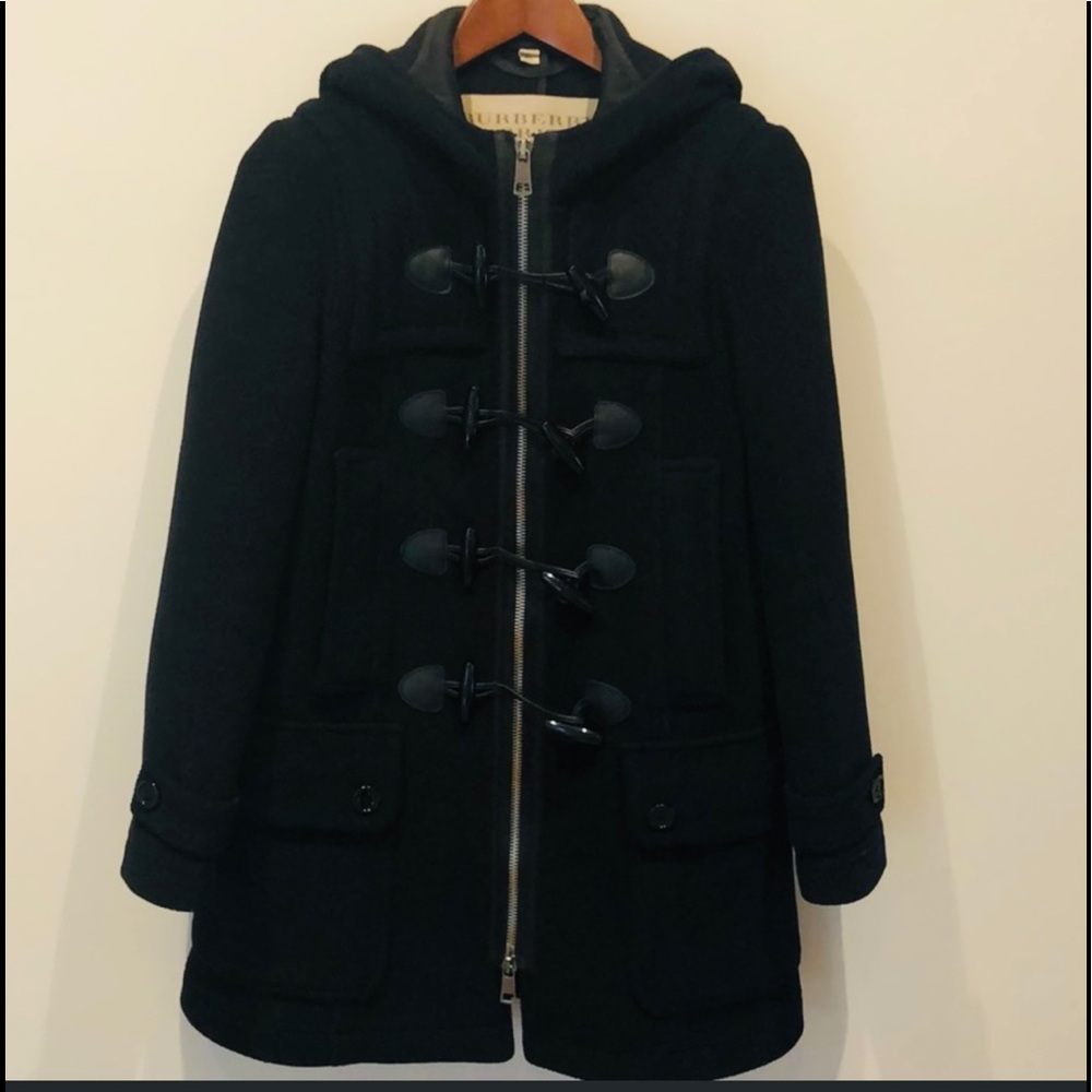 Burberry Brit wool hooded coat 😍